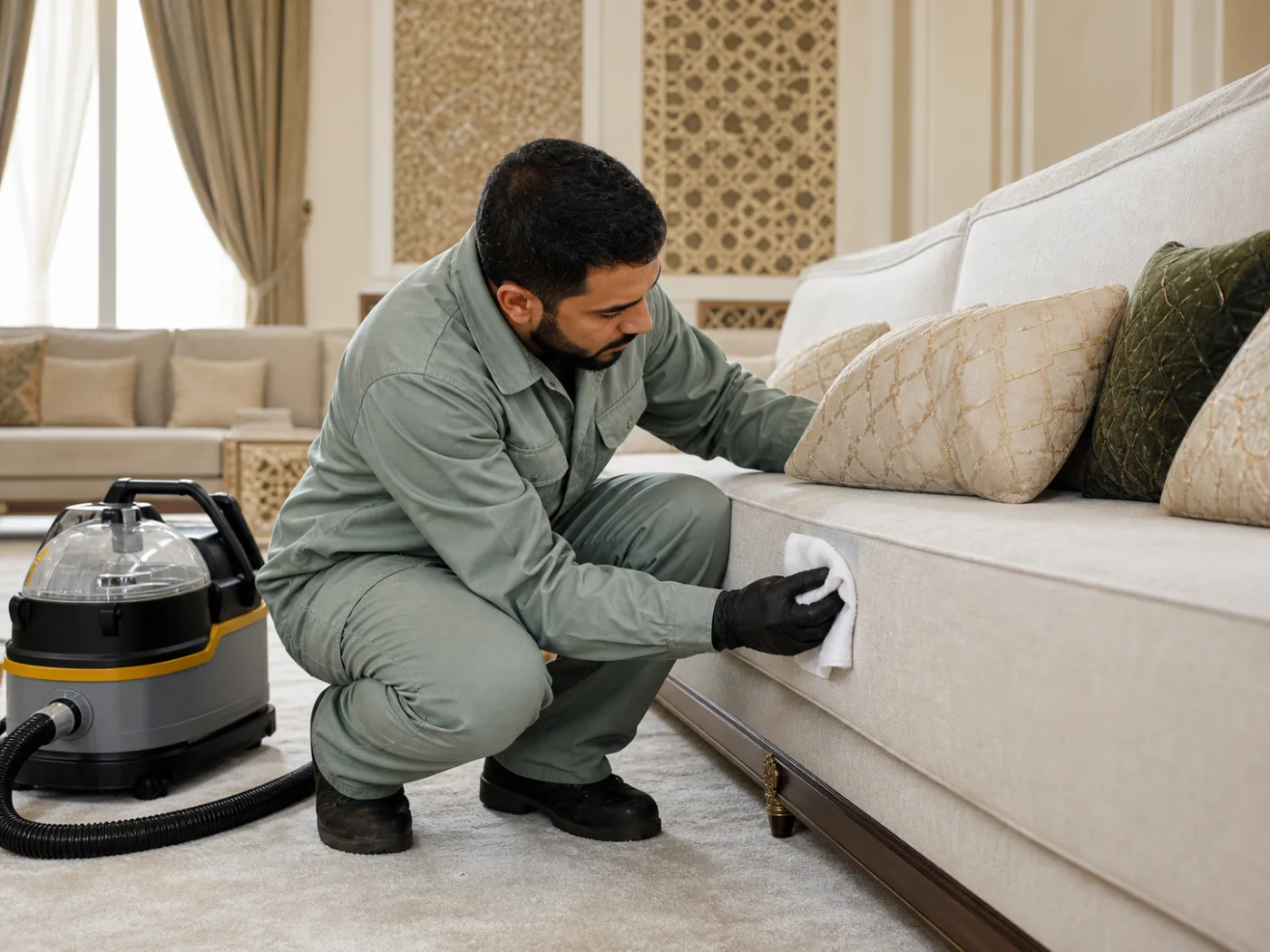 تنظيف كنب ومجالس ومراتب في أبوظبي ضمن خدمة احترافية في أبوظبي